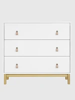 babyGap Legacy 3 Drawer Dresser with Leather Pulls and Interlocking Drawers