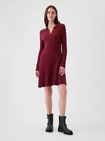 CashSoft Polo Mini Sweater Dress