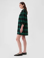 Flannel Utility Mini Shirtdress