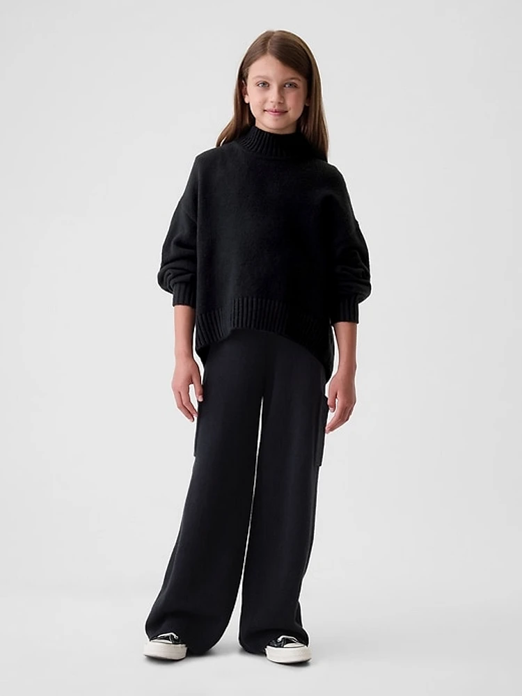 Kids CashSoft Oversized Mockneck Sweater