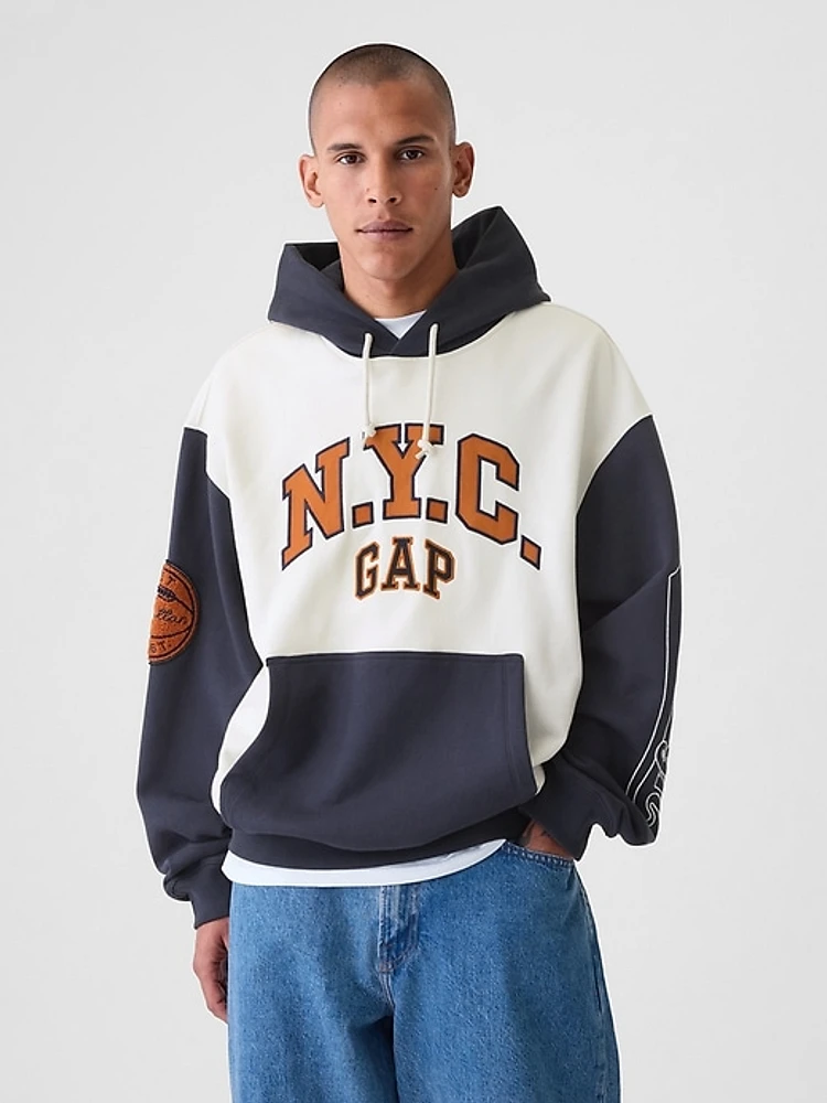 NYC Logo Colorblock Hoodie