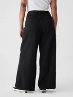 Mid Rise Cargo Baggy Jeans