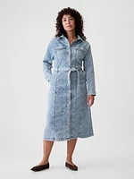 Belted Denim Midi Dress