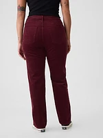 High Rise Corduroy '90s Straight Pants