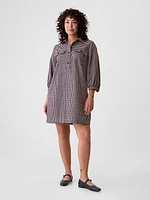 Flannel Utility Mini Shirtdress