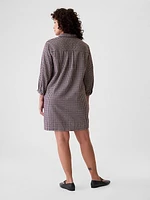 Flannel Utility Mini Shirtdress