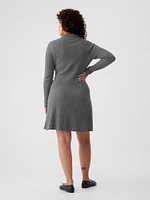 CashSoft Polo Sweater Mini Dress