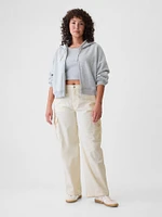 Mid Rise '90s Loose Cheetah Cargo Jeans