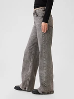 High Rise Stride Wide-Leg Cargo Jeans