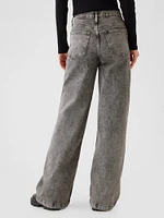 High Rise Stride Seamed Wide-Leg Jeans