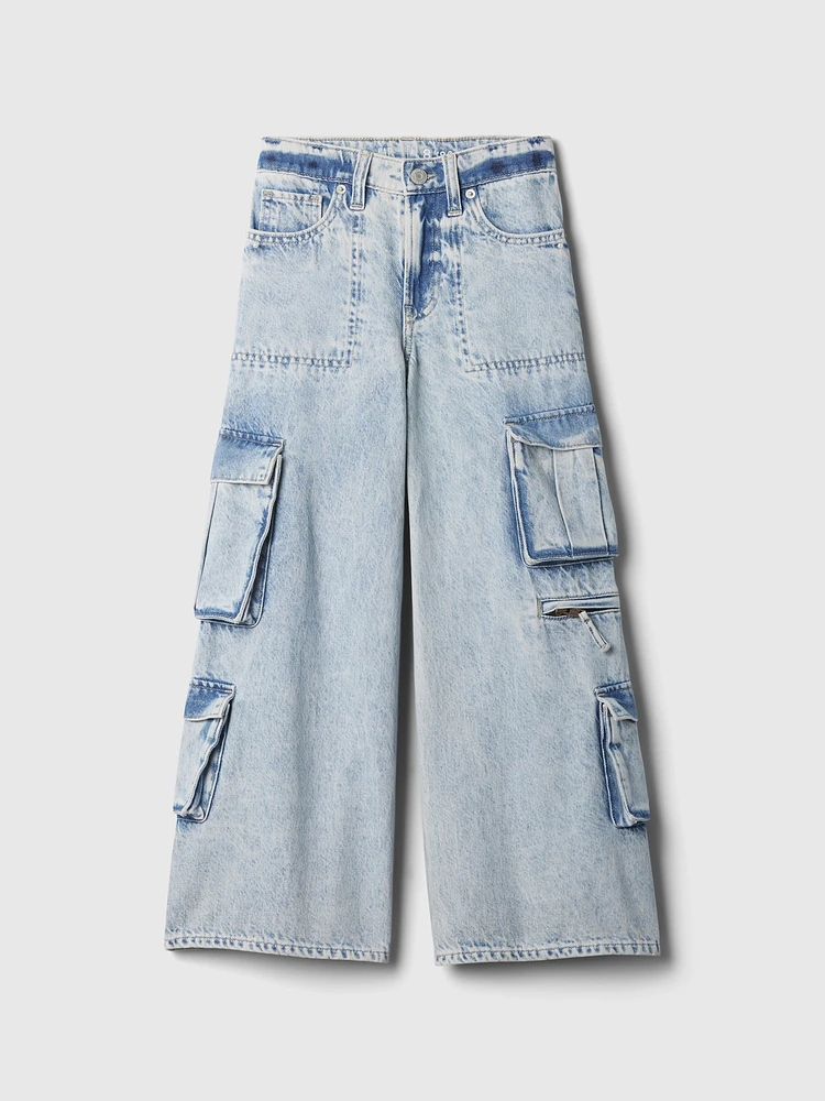 Kids Mid Rise Baggy Jeans