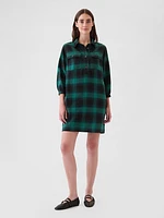 Flannel Utility Mini Shirtdress