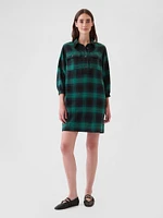 Flannel Utility Mini Shirtdress