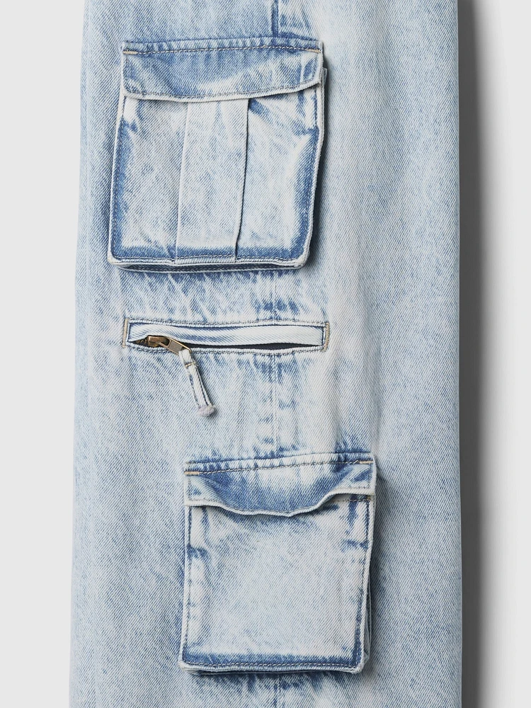 Kids Mid Rise Baggy Jeans