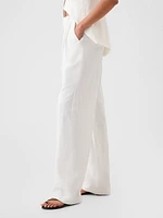 365 High Rise Linen-Cotton Trousers