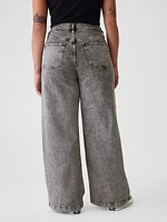 High Rise Stride Belted Wide-Leg Jeans