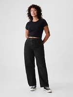 High Rise Barrel Jeans