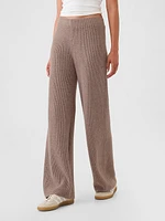 CashSoft Shaker-Stitch Sweater Pants