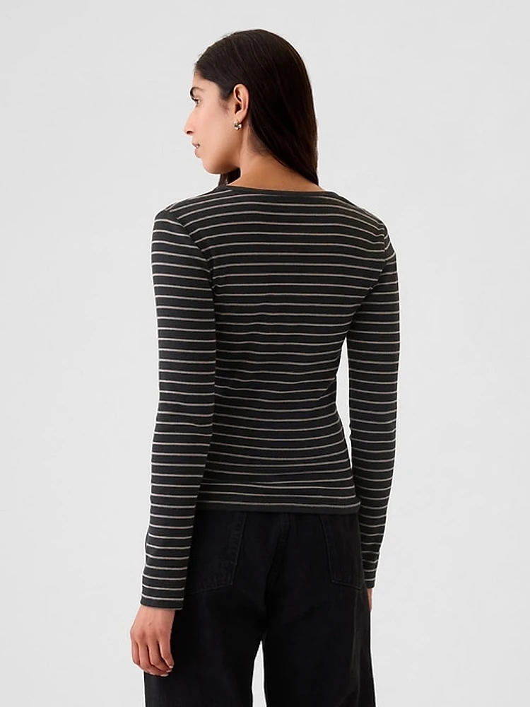 Modern Rib Henley T-Shirt