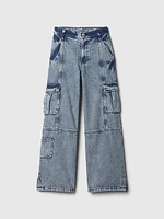 Kids Low Rise Stride Wide-Leg Jeans