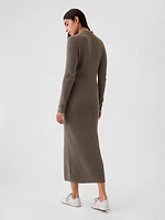 CashSoft Rib Midi Polo Sweater Dress