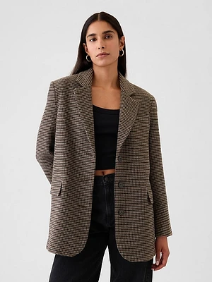 Relaxed Houndstooth Blazer