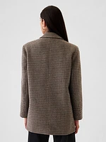 Relaxed Houndstooth Blazer