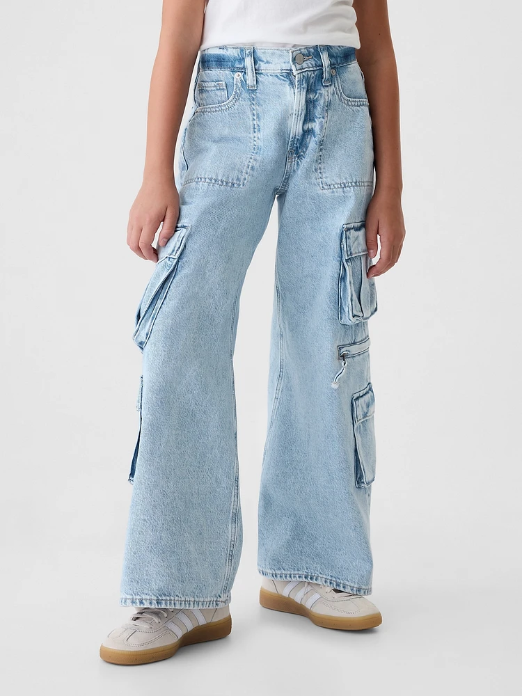 Kids Mid Rise Baggy Jeans