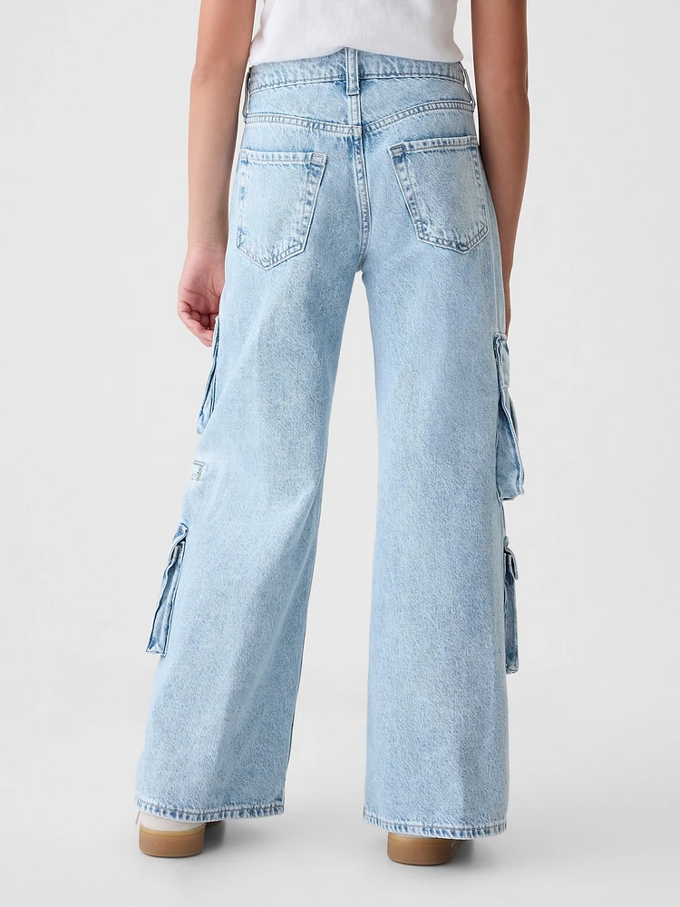 Kids Mid Rise Baggy Jeans