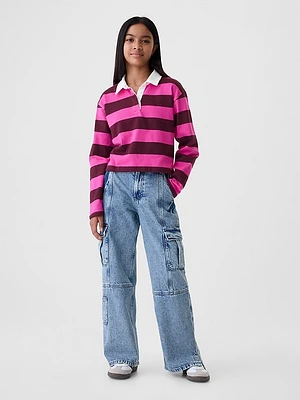 Kids Low Rise Stride Wide-Leg Jeans