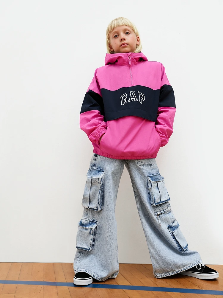 Kids Mid Rise Baggy Jeans