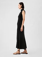 CashSoft Rib Mockneck Maxi Sweater Dress