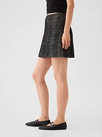 Herringbone Mini Skirt