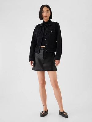 Vegan Leather Mini Skirt