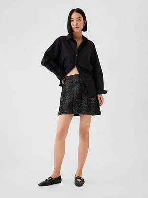 Herringbone Mini Skirt