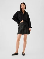 Herringbone Mini Skirt