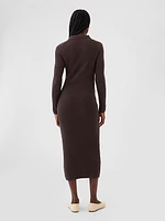 CashSoft Rib Midi Polo Sweater Dress