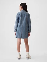 Kids Denim Western Shirtdress