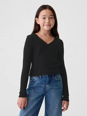 Kids Rib Wrap Top