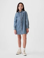 Kids Denim Western Shirtdress