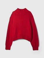 Kids CashSoft Oversized Mockneck Sweater