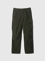 Kids Corduroy Cargo Baggy Pants