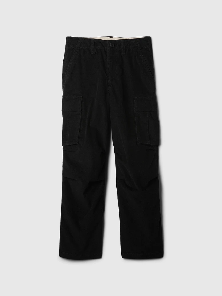 Kids Corduroy Cargo Baggy Pants