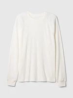 Waffle-Knit Raglan T-Shirt