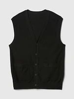 CashSoft Textured Sweater Vest