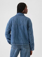 Quilted Denim Shirt Jacket