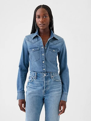 GapHeritage Denim Western Shirt