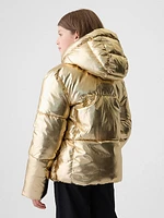 Kids Recycled Metallic Puffer Jacket