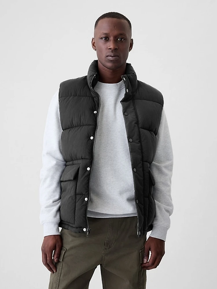 Recycled Nylon Puffer Vest