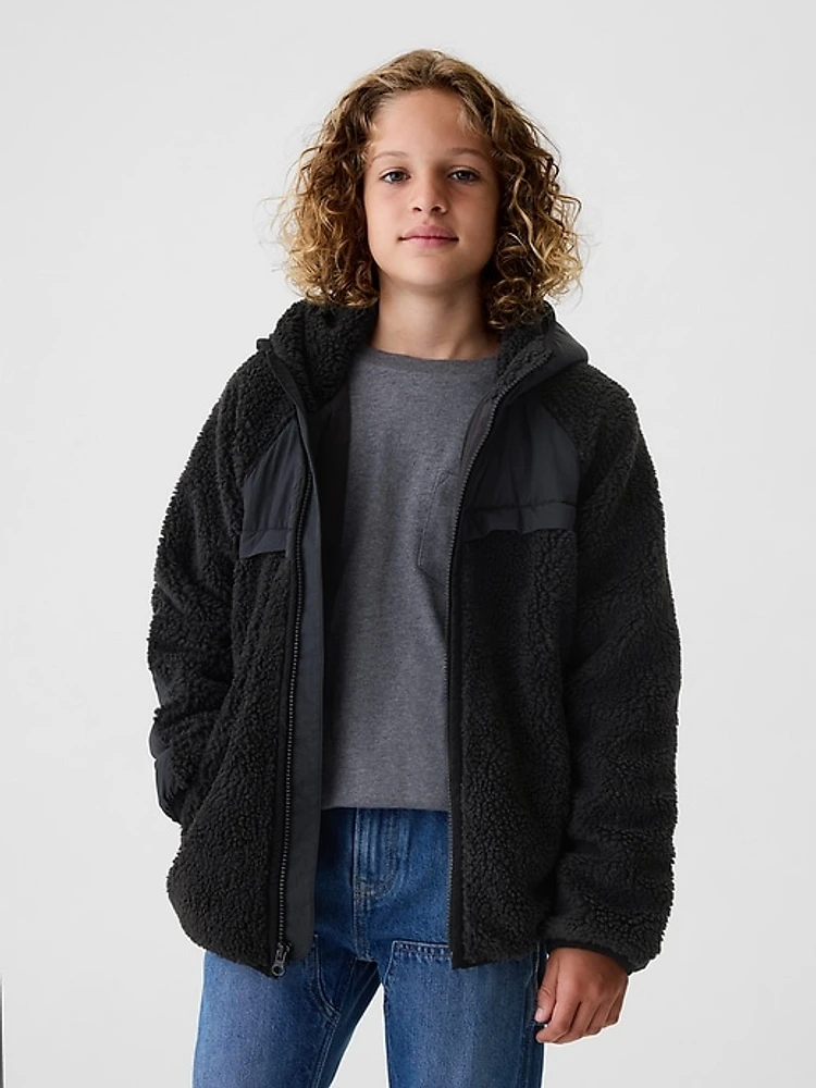 Kids Sherpa Hooded Jacket